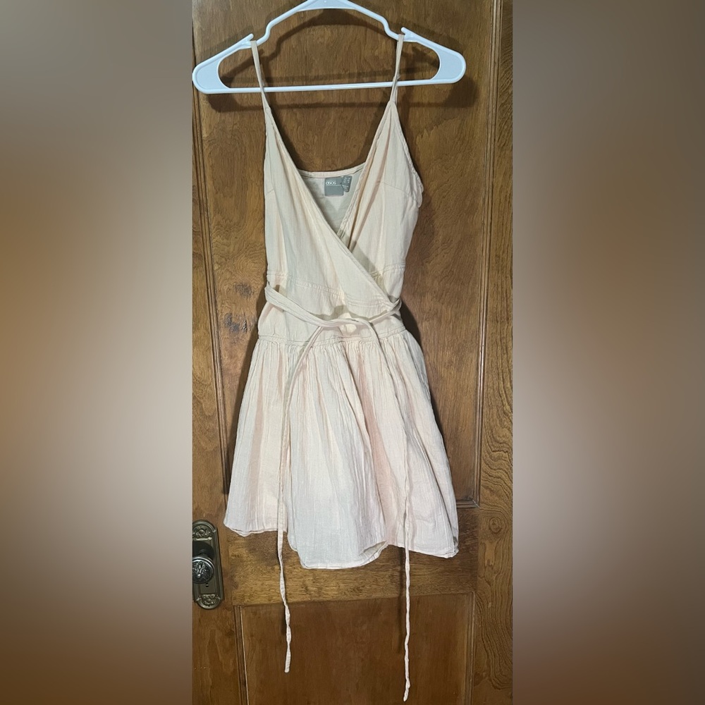 ASOS light-pink wrap dress